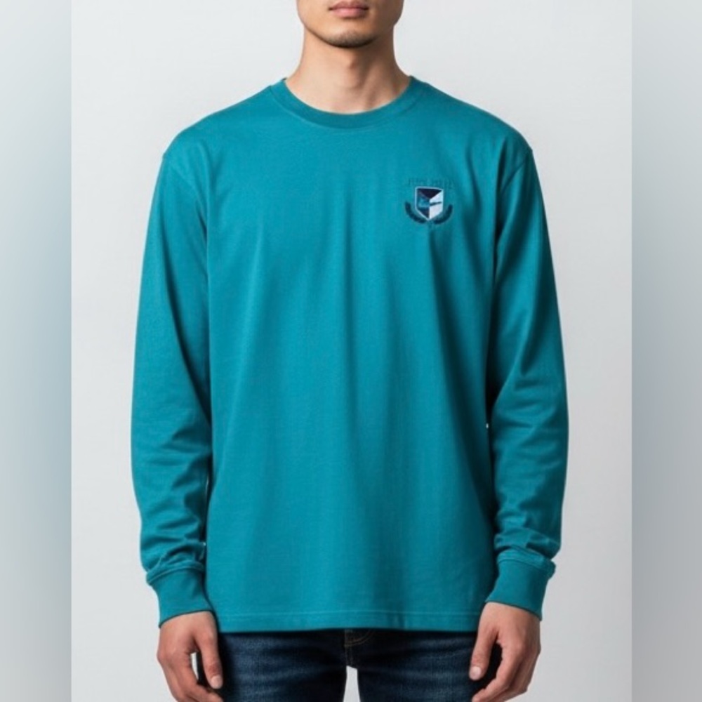 Nike Sportswear Men's Long-Sleeve T-Shirt tee Turquoise teal small FZ5390-345‎